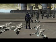 Legion troops, along with a bribed AT-ST, stand triumphant.