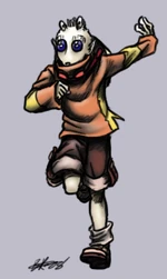 Mikhos running.