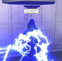 Death by hologram....