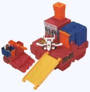 A fire station mounted on the Space Shuttle crawler.  IT'S THE PERFECT DISGUISE.