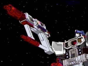 "A laser gun just came out of my chest!  ...perhaps it belongs to Hot Shot."