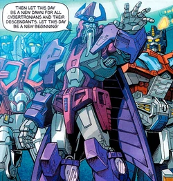 Alpha Trion hosts the Optimus Prime (continuity) family reunion.