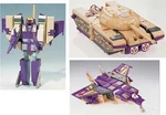 Transforms from back-to-front tank to unflyable plane to feetless robot and back!
