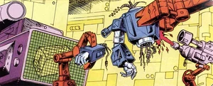 Toaster is rebuilt in his new Earthen disguise