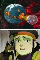Unicron is quite big, Browning is quite small. The contrast scares this poor little boy something mighty.