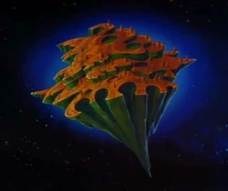 That is not a planet; it's a piece of stale cheese... in outer space... somehow?
