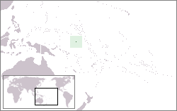 Map showing the location of Nauru.