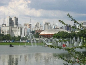 Skyline of São Paulo, from the Ibirapuera Park