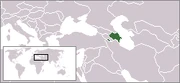 Map showing the location of Azerbaijan.
