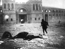 Scene during the Siege of Teruel, Spain, April 1, 1938 (A.B.C. Press Service)
