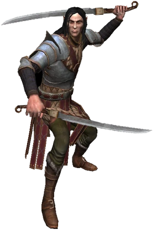 Yaevinn, an elven member of Scoia'tael