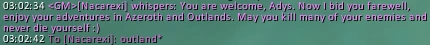 It's Outland. No s at the end. You don't need to be a lore addict to know that.