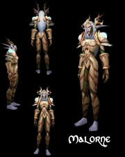 Nightelf female wearing "Malorne Raiment"