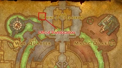 The Orb of Translocation seen at the map of Undercity