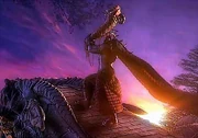 Malfurion holding the Horn of Cenarius