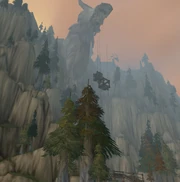 From the base of cliff.