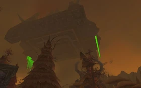 Naxxramas floating over the Plaguewood