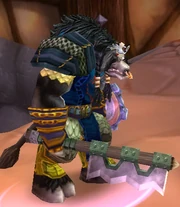 Tauren wielding Grizzle's Skinner