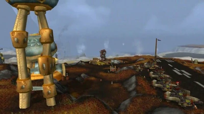The gnomish airstrip in the Borean Tundra.