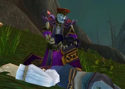 Sekhesmet prepares to take the head of the late Baron Vardus in the name of the Forsaken