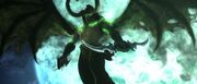 Illidan's demonic form as seen in the Burning Crusade opening cinematic.