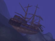 The wreak of the Horizon Scout in Azshara