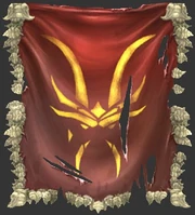 A banner seen at many satyr encampments.