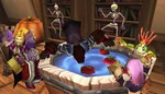 The gang indulging in festivities during the Halloween Special.