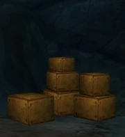 A stack of crates.