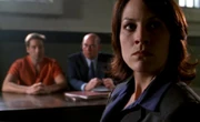 Reyes defending Mulder at his trial in May 2002.