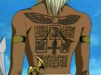 The carving (tattoo in the English anime) of the Pharoah's memory.